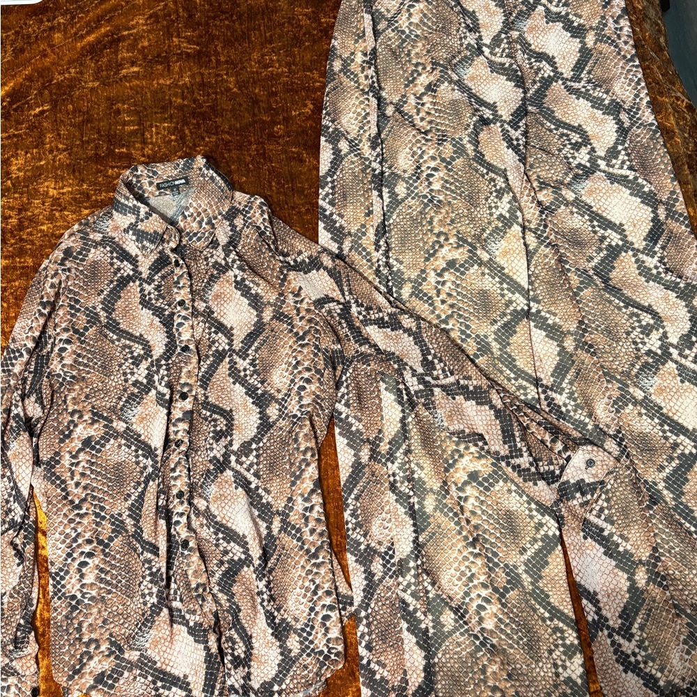 Fashion Nova Snake Print Pantsuit